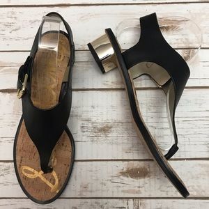 Sam Edelman Tallulah Gold Heel Sandal B2-6-25